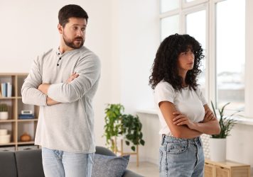 Couple having quarrel at home. Relationship problems Couple having quarrel at home. Relationship problems